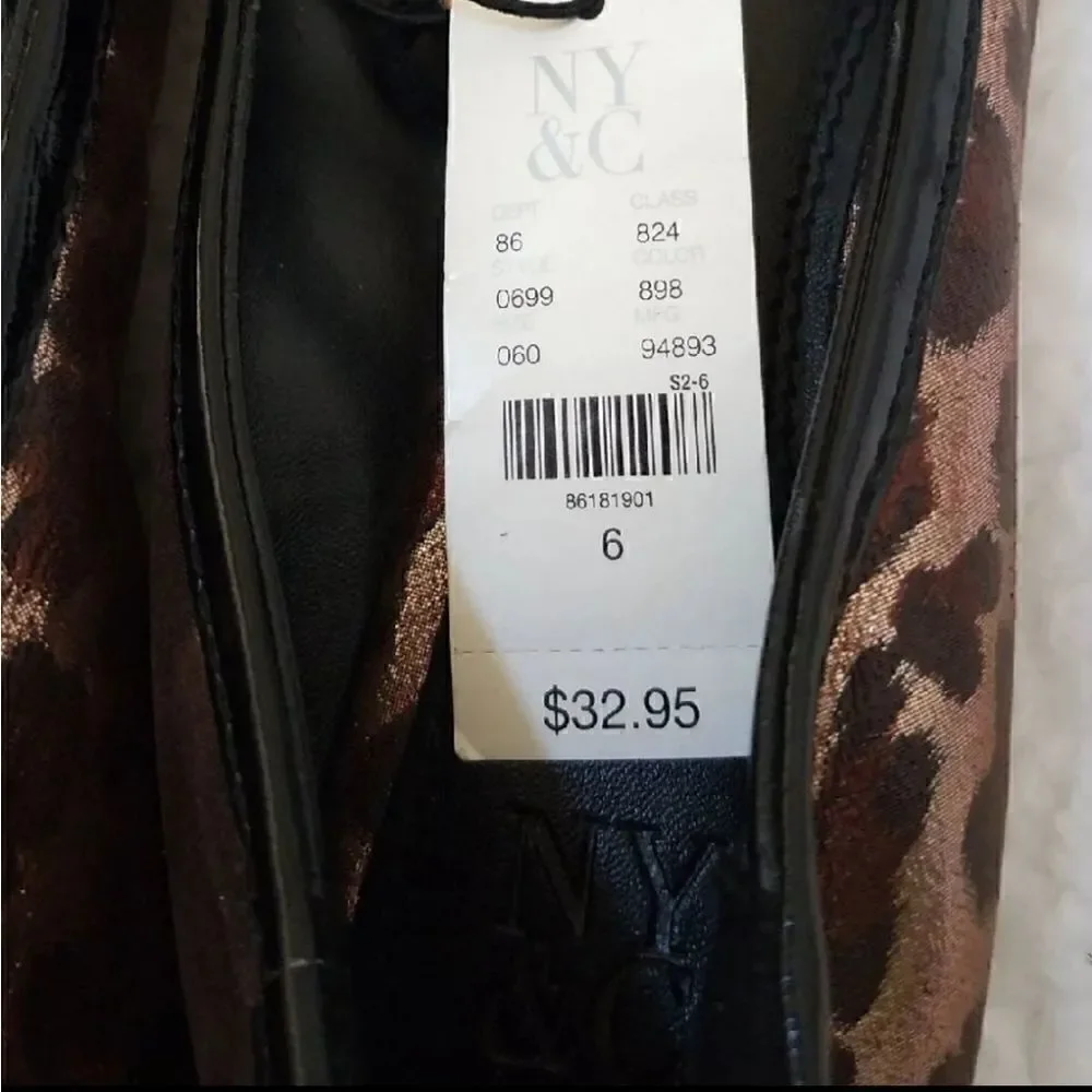 NY&C Leopard Print Flats Size 6